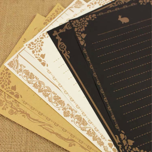 Regalo di Carta Kraft <span class=keywords><strong>Vintage</strong></span> Set Di Natale Argento Impressioni In Oro di Scrittura di Carta di Imballaggio Busta per Gli Inviti di Nozze - Product Image 6