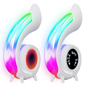 Latest Design Shape Fullrange <b>Speaker</b> BT <b>Speaker</b> Night Light Multifunctional with <b>Speaker</b> Wireless Charger Led Lamp - Product Image 1