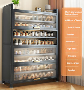 Meuble d'entrée design moderne pour la maison <span class=keywords><strong>Casier</strong></span> de rangement en acier durable et imperméable à grande capacité multicouche Armoire à <span class=keywords><strong>chaussures</strong></span> - Product Image 5