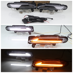 Feux de jour LED pour <span class=keywords><strong>Toyota</strong></span> <span class=keywords><strong>Yaris</strong></span> 2017~2019, clignotants jaunes, feux de jour, phares de conduite automatique, feux antibrouillard - Product Image 4