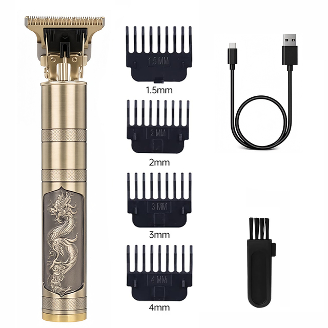 Wholesale Factory Quality Rechargeable Metal Body Hair Trimming Electric Dragon Cordless Hair Trimmer T Blade