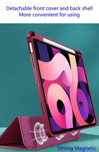 Kenke étui pour <span class=keywords><strong>Apple</strong></span> <span class=keywords><strong>iPad</strong></span> Pro 12.9 4e 5e 3e <span class=keywords><strong>génération</strong></span> avec support mince Pu Smart support à trois volets housse de protection pour tablette - Product Image 5