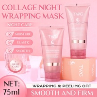 Masque de nuit TWG OEM Factory Wrapping 75ml, revitalisant pour peaux ternes, lissant, hydratant, raffermissant, anti-âge, masque peel-off au collagène