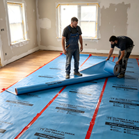 Bodenschutzfolie 1,5mm Dick Langlebig Wasserbeständig Einfache Installation Undurchsichtige Weiche PET/EVA Kunststoffrolle Teppichschutz