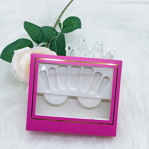 Kunden spezifisches Fenster paket Leere benutzer definierte Presse auf Nägel Verpackungs <span class=keywords><strong>box</strong></span> - Product Image 5