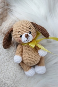 100% Handgemaakte Gehaakte Amigurumi Gebreide Speelgoed Leuke Hond Mini Gevulde Haak Animal Speelgoed - Product Image 3