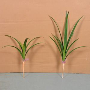 Bouquet de feuilles d'orchidée artificielle Laixing en PVC, verdure pour la décoration de la maison, jardinage de balcon avec herbe - Product Image 3