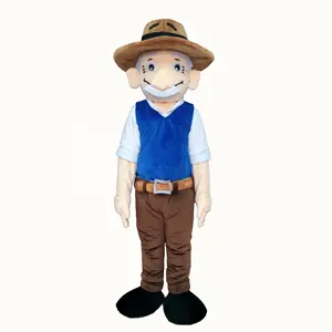 Özel yetişkin karakter karikatür çiftçi maskot kostümleri, hoşgeldiniz OEM/ODM siparişleri
