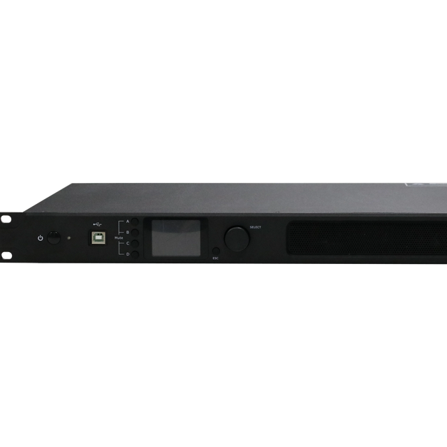 Power Amplifier 4 Channel Professional  Amplifier with DANTE+DSP 4*300W