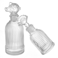 Verre de luxe pour diffuseur de roseaux bouchon de bouteille vide pince de mode désodorisant de voiture forme de cylindre 30ml 50ml 100ml capacité pour