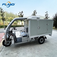 Tricycle électrique réfrigérateur congélateur chambre froide scooter de refroidissement à trois roues pour adultes avec conteneur capacité 1-2 tonnes