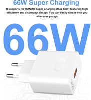 Pengisi daya Cepat 66W Super isi ulang untuk Honor Magic7 6 Lite 66W adaptor daya USB pengisi daya Cepat Super dengan kabel 2M Untuk Honor