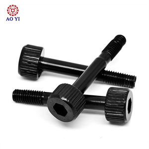 Vis de positionnement à tête hexagonale cylindrique moletée <span class=keywords><strong>en</strong></span> acier au carbone, filetage métrique grossier, galvanisée, sur mesure - Product Image 2