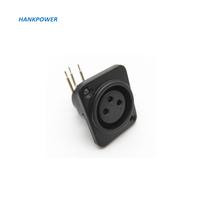 Microphone à Angle droit, 2 pièces, noir, mâle et femelle, panneau, châssis, prise Audio, connecteur XLR, support PCB