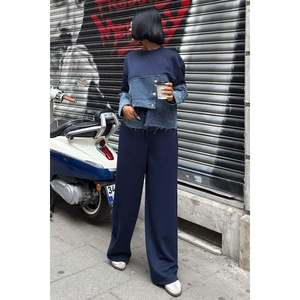 Conjunto de Mezclilla Modal Asimétrico de Manga Larga y Transpirable para Mujer 10269 - Product Image 3