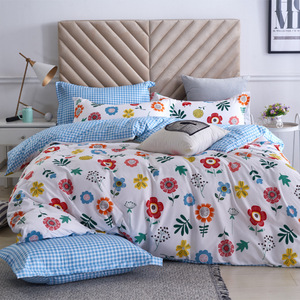 <span class=keywords><strong>Polyester</strong></span> Chải Vải Đầy Màu Sắc Hoa Mô Hình Chăn Quilt In Ấn Bìa Gối Giường Có Đặt Bộ Cho Khách Sạn Gia Đình - Product Image 2
