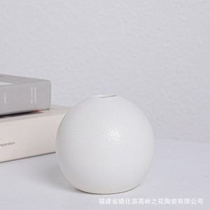 2023 Offre Spéciale <span class=keywords><strong>boule</strong></span> forme <span class=keywords><strong>mat</strong></span> fleur <span class=keywords><strong>Vase</strong></span> mariage moderne décoration de la maison <span class=keywords><strong>noir</strong></span> blanc fleur céramique et porcelaine Vases - Product Image 4