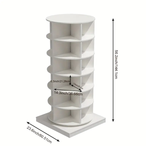 Meuble à <span class=keywords><strong>chaussures</strong></span> rotatif à 360° à 5 niveaux, autoportant, organisateur de rangement pour <span class=keywords><strong>chaussures</strong></span>, armoire de rangement en colonne - Product Image 4