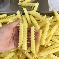 Fabrieksdirect kleine tafelmodel aardappelgolf snijmachine, commerciële groente golfstrip maker voor voedselkraampjes