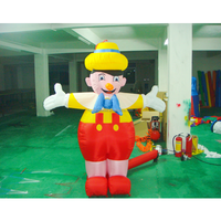 Offre Spéciale : Mascotte Gonflable Géante Clown Jaune et Rouge, avec pouce levé et bras ouverts, Personnage de Dessin Animé Joyeux pour Affichage Événementiel