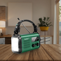 Batterie externe portable 20000mAh avec chargeur de téléphone USB Manivelle d'urgence pratique DAB +/FM Radio LED Lampe de poche AM Band Speaker