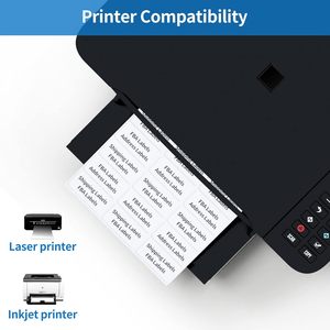 Papel láser autoadhesivo A4 reciclable 4 por hoja Etiqueta blanca Pegatinas de envío Embalaje Respetuoso con el medio ambiente Fácil de usar - Product Image 3