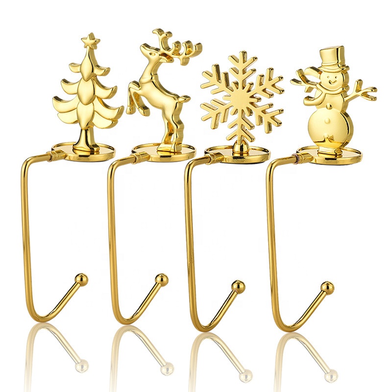 KEYIDO Christmas Stocking Holders For Fireplace Stocking Hangers