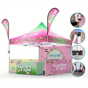 Marca promozionale <span class=keywords><strong>campeggio</strong></span> pieghevole fiera professionale stand portatile tenda di stampa personalizzata con il logo baldacchino impermeabile - Product Image 1