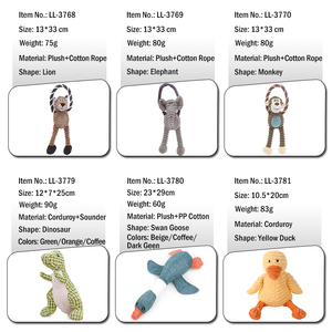 Giocattoli per cani di peluche per animali domestici per cuccioli di peluche giocattoli da masticare con cigolio per cani di piccola taglia - Product Image 3