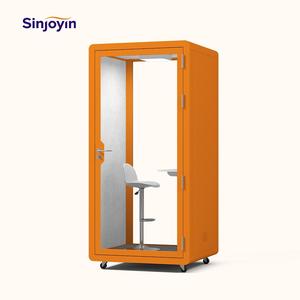 इनडोर फोन बूथ एकल केबिन प्रीफैब कार्यालय आधुनिक कार्यालय टेलीफोन बूथ साउंडप्रूफ - Product Image 2