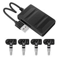 TPMS Android Bluetooth 2 en 1, Sistema de Monitoreo de Presión de Neumáticos Interno de 433MHz con USB, Pantalla en Aplicación Móvil
