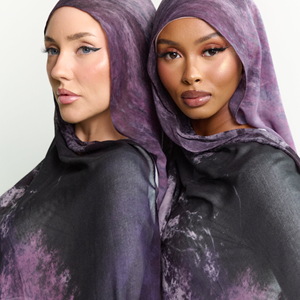 Vente chaude femmes couleur blocage imprimé Modal Hijab châle longue écharpe respirant léger multifonction traditionnel - Product Image 2