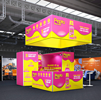 Bannière suspendue pour salon professionnel EYOU 2026, personnalisée, imprimée, en aluminium, avec éclairage LED, durable, pour exposition, bannière de plafond
