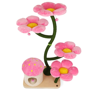 Menara Panjat Kucing Desain Baru XIANGLONG, Rumah Kucing Kayu Indoor dengan Tiang Garukan Sisal Alami - Product Image 1