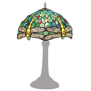 <span class=keywords><strong>Paralume</strong></span> Tiffany da 12 pollici di ricambio blu mare vetro colorato <span class=keywords><strong>paralume</strong></span> libellula per lampade da tavolo plafoniera lampada a sospensione - Product Image 6