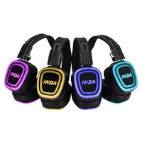 Casque audio silencieux professionnel RF890, portée UHF 500 m, batterie 12 h et pliable pour la location d'événements, le yoga et les réunions