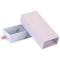 Boîte cadeau de chocolat à mini tiroir de luxe personnalisée avec insertion en PVC Boîte d'emballage coulissante noire pour truffe au chocolat