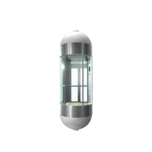 Tornillo Circular Ascensor de lujo Ascensor redondo G + 2 pisos Vidrio completo 360 Ascensor de Villa pequeña - Product Image 1