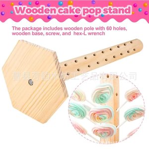 Wooden Lollipop Display Rack Tree Shape Birthday <b>Cake</b> <b>Decorating</b> <b>Supplies</b> Durable Storage Stand - Product Image 5
