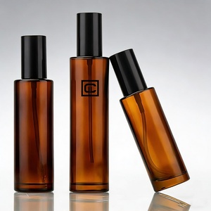 Flacons en verre ambré pour cosmétiques, contenants vides pour lotion, sérum, huile, avec pompe, 20 ml, 30 ml, 40 ml, 50 ml, 60 ml - Product Image 1