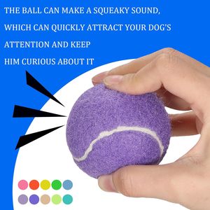 Balle de tennis colorée personnalisée pour chien, jouet à mâcher en caoutchouc durable pour chien, balle de tennis pour l'entraînement et le jeu des chiens - Product Image 3