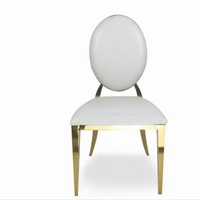 Chaises de banquet empilables dorées à dossier ovale pour hôtels, restaurants et événements – Style moderne – Vente en gros