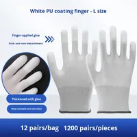 Guantes con Palma y Dedos Recubiertos de PU, Antideslizantes, Antiestáticos, Transpirables, con Puño de Punto, para Trabajo en Fábrica Electrónica