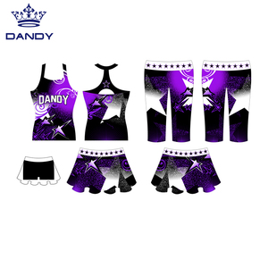 Top Design personnalisé pom-pom girl Cheer <span class=keywords><strong>Train</strong></span> danse uniforme pratique sport culture débardeurs et shorts ensembles complets complets - Product Image 2
