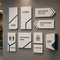 Plaque de porte personnalisée EZD pour chambre d'hôtel, en acrylique et métal, avec numéro de chambre et braille, pour hôtel, appartement, bureau