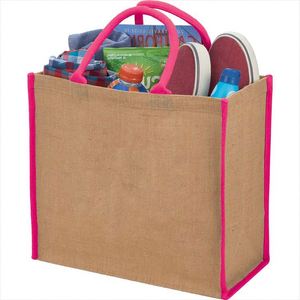 Sacs fourre-tout réutilisables populaires 2023 en jute et toile pour femmes, personnalisables en gros pour la plage, le shopping et les voyages - Product Image 5