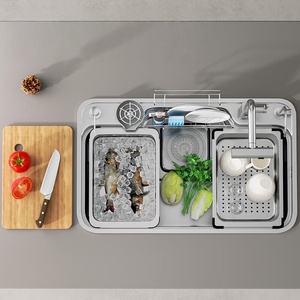 Modern <b>kitchen</b> Japanese-style <b>sink</b> large single-slot dishwashing integrated basin nano stainless steel dishwashing <b>sink</b> - Product Image 4