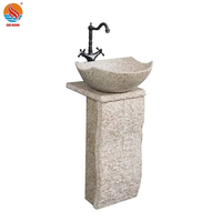 Lavabo sur pied en granit naturel, élégant, fabriqué directement en usine