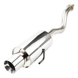 Cat-Back Exhaust Muffler 4 Inch Rolled Tip System For 1994-2001 Integra Sedan GS/RS/LS