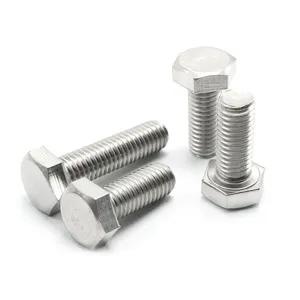 China Factory Fasteners M1.6-M52 Stainless Steel 316 304 Hex Bolt DIN933